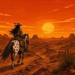 Viejo Oeste al atardecer